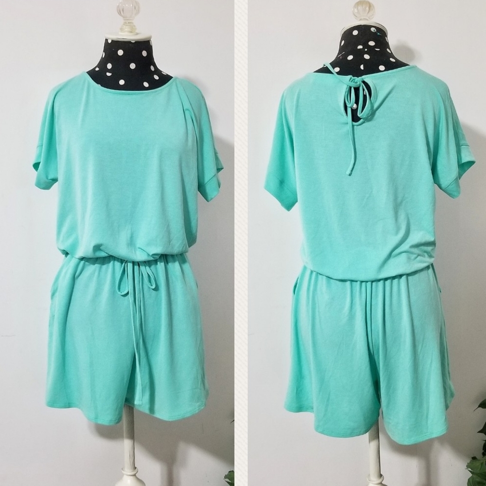 SHAKE IT OFF ROMPER IN MINT GREEN - Picture 5 of 7